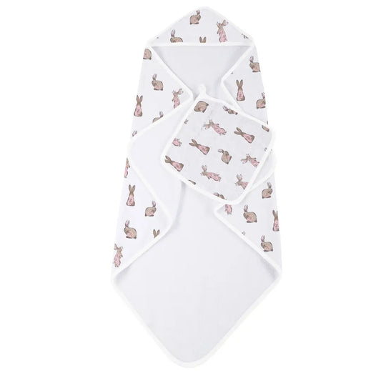 New Castle bunny hooded bamboo towel