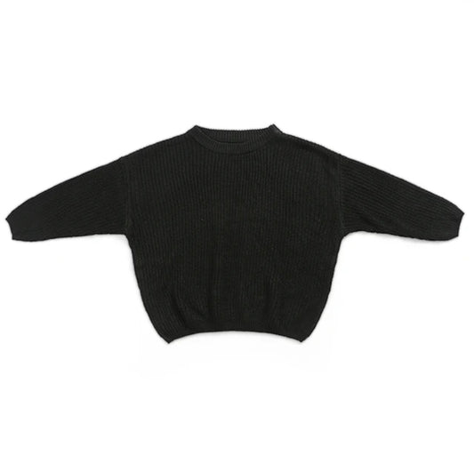 Black knit oversized sweater