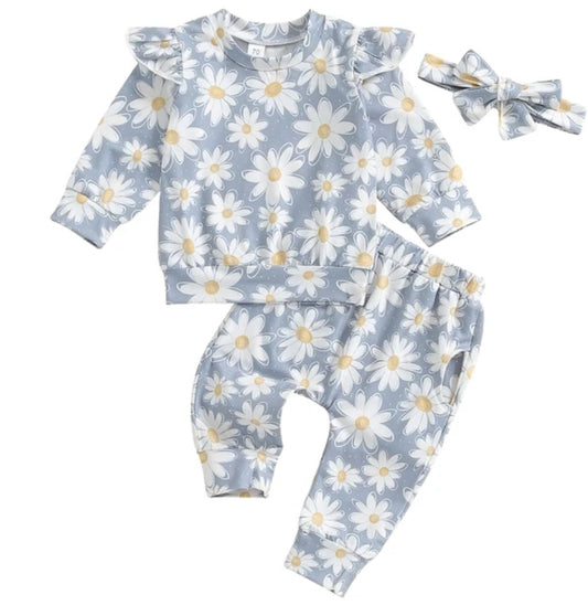 Blue floral set