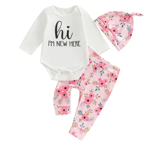 Hi I'm New Here Newborn Set