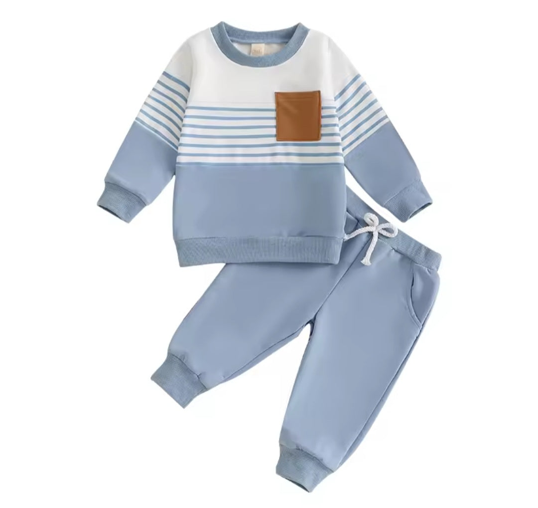 Blue striped set