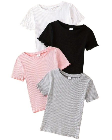 Ribbed cotton tshirts