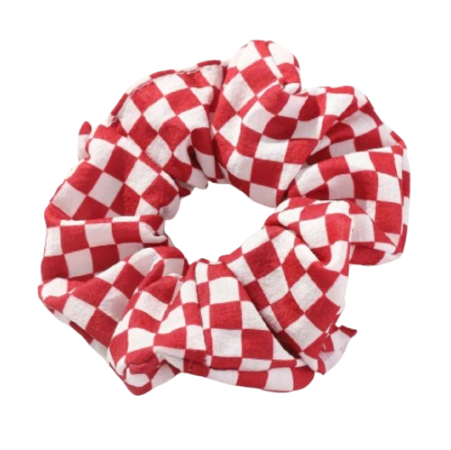 Checkered scrunchie